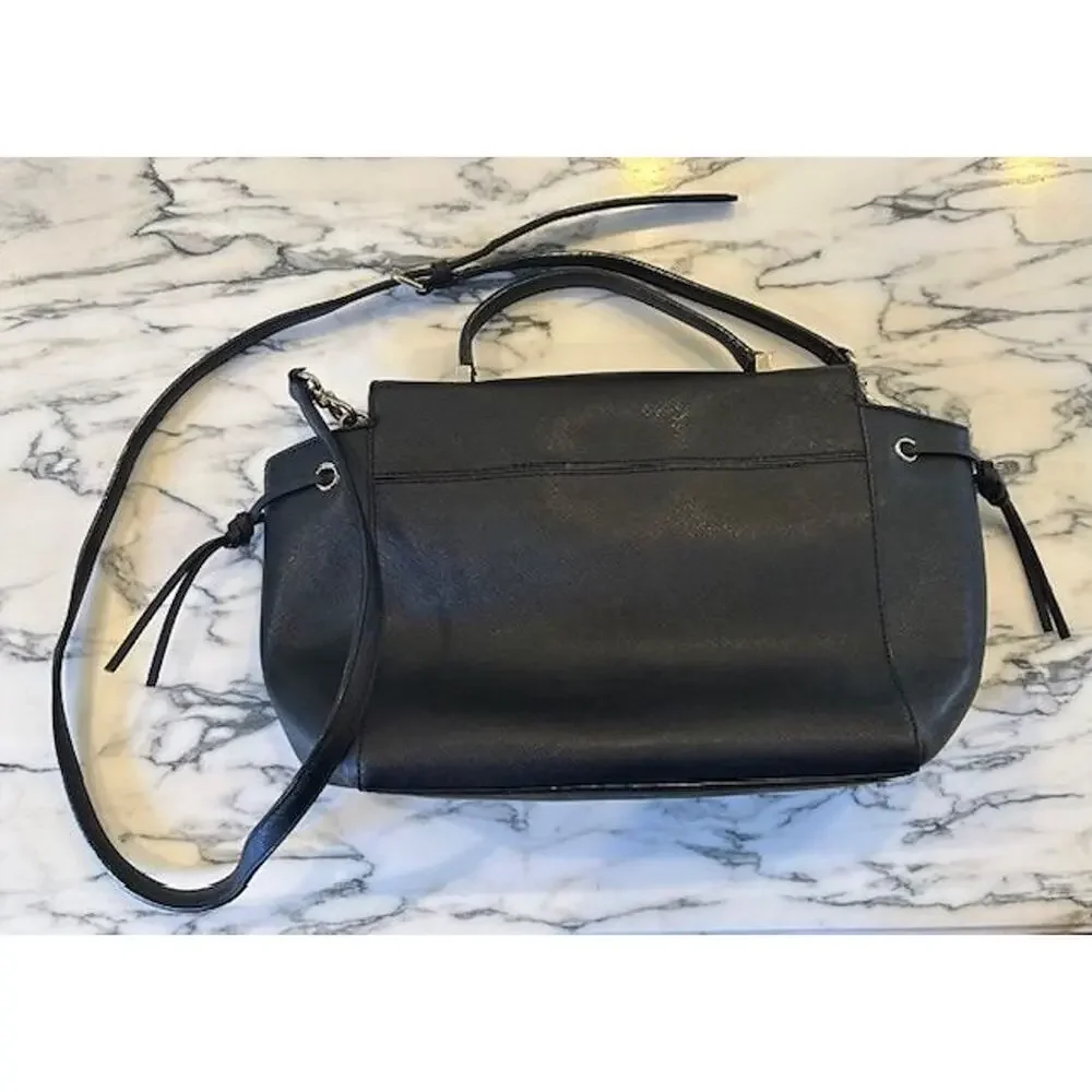 Kate Spade Laurel Way Lilah Black Satchel With Crossbody Strap VGUC